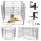 42 Inch 8 Panels Dog Playpen Fence Pet Play Pen Exercise Cage Kennel Indoor